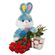 red roses with plush toy and chocolates. Dnipro